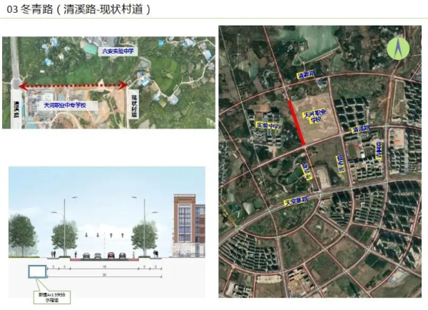 冬青路（清溪路-现状村道）道路工程项目简介